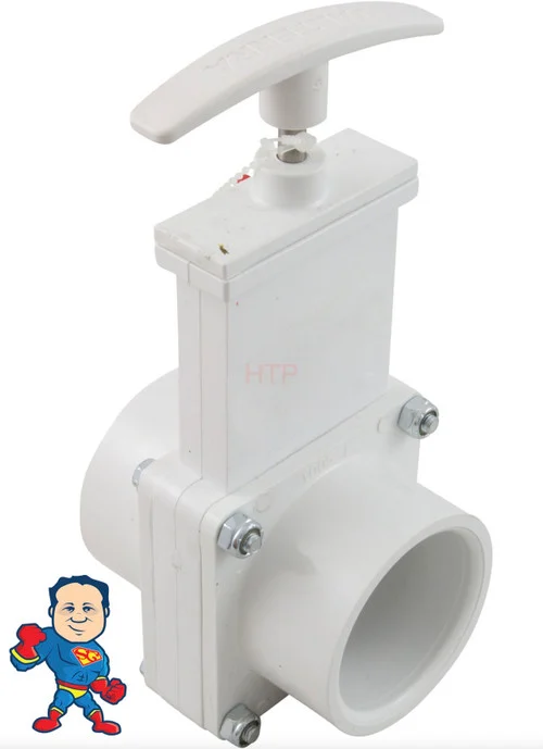 1-1/2″ Slip 3-Piece Gate Valve Assembly with Plastic Paddle – Slice Valve Design