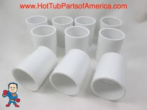 1.5 Inch Slip Coupler PVC Spa Plumbing Fittings – 10 Pack for Hot Tub Repair
