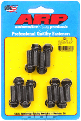 ARP 100-1111 Header Bolts 3/8" Hex Black - Set of 12 1.00" UHL Small Block Chevy