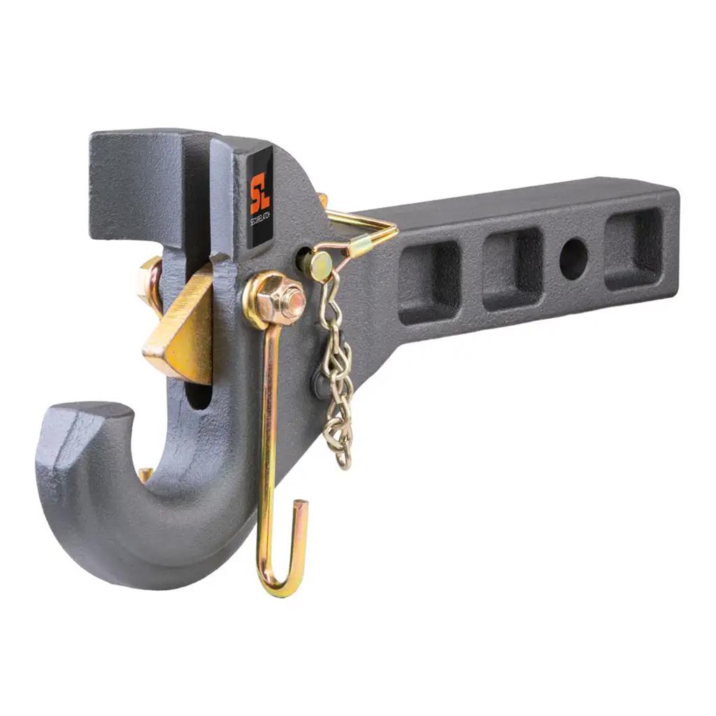 Curt SecureLatch Receiver-Mount Pintle Hook (2" Shank, 14K, 2-1/2" or 3" Lunette) - 48405