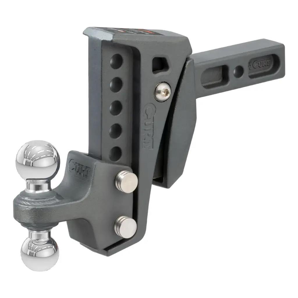 Curt Rebellion XD Adjustable Cushion Hitch (2" Shank, 2", 2-5/16" Balls, 15K) - 45951