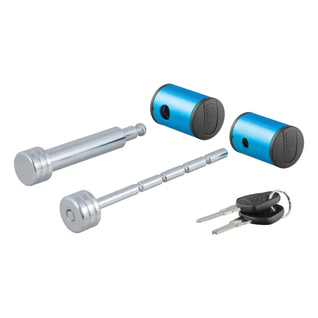 Curt Right-Angle Hitch & Coupler Lock Set (2" Receiver, 1" to 3" Latch) - 23505