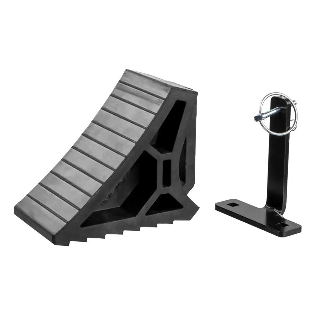 Curt HD Wheel Chock with Mounting Bracket - 22803