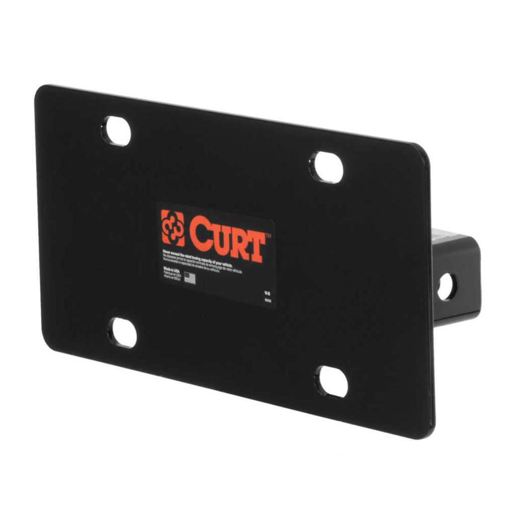 Curt Hitch-Mounted License Plate Holder (Fits 2" Receiver) - 31002