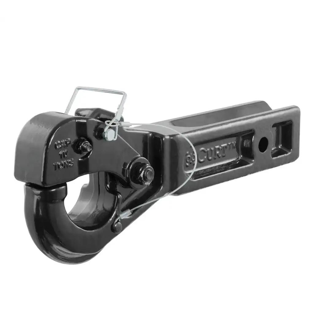 Curt Receiver-Mount Pintle Hook (2-1/2" Shank, 20,000 lbs., 2-1/2" Lunette Rings) - 48010