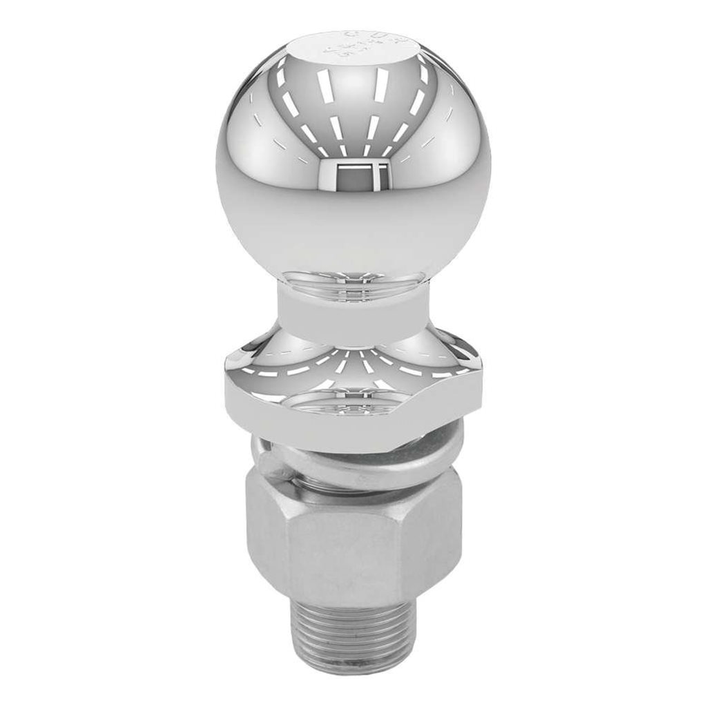 Curt 2" Trailer Ball (1" x 2-1/8" Shank, 7,500 lbs., Chrome, Packaged) - 40170
