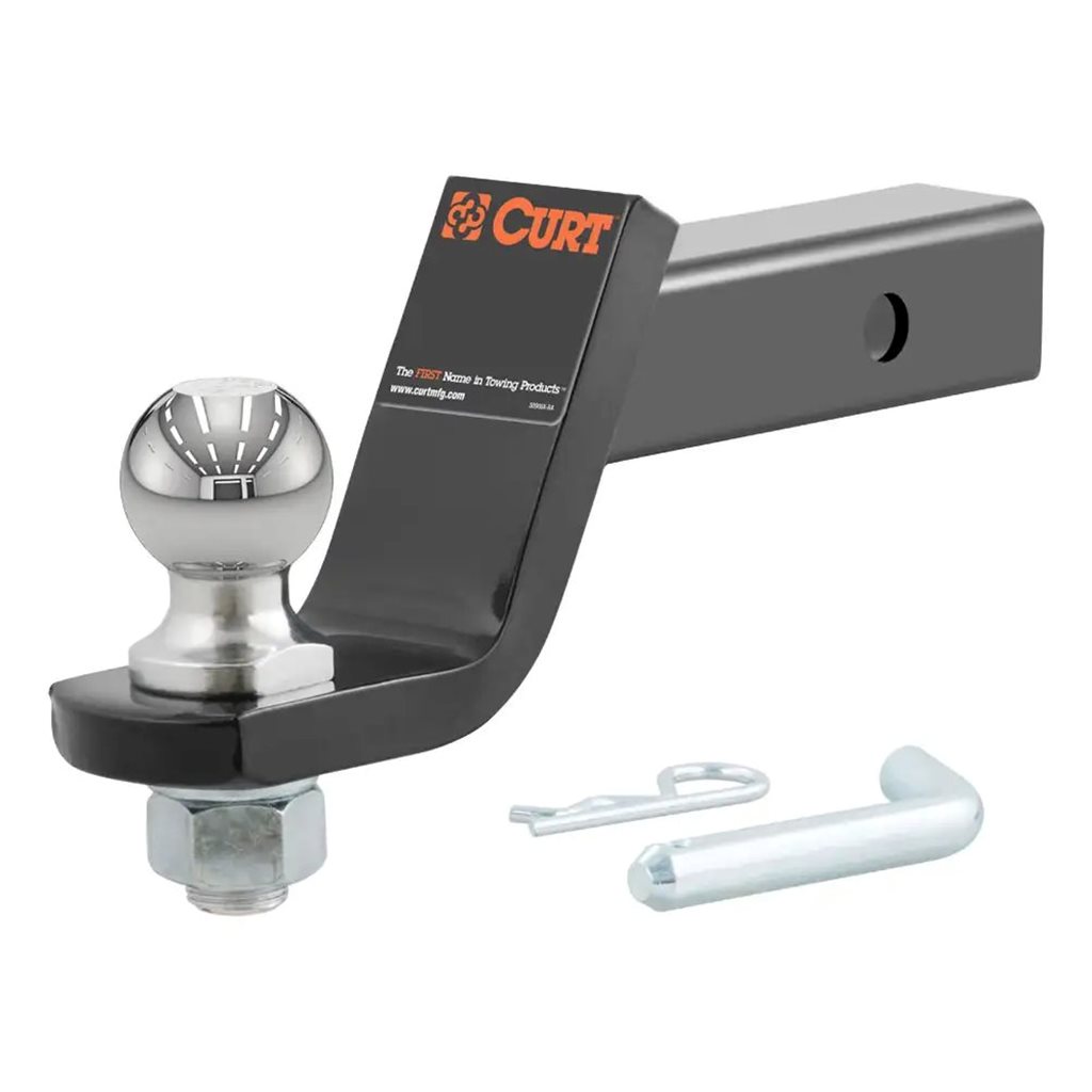 Curt Loaded Ball Mount with 2" Ball (2" Shank, 7,500 lbs., 4" Drop) - 45056