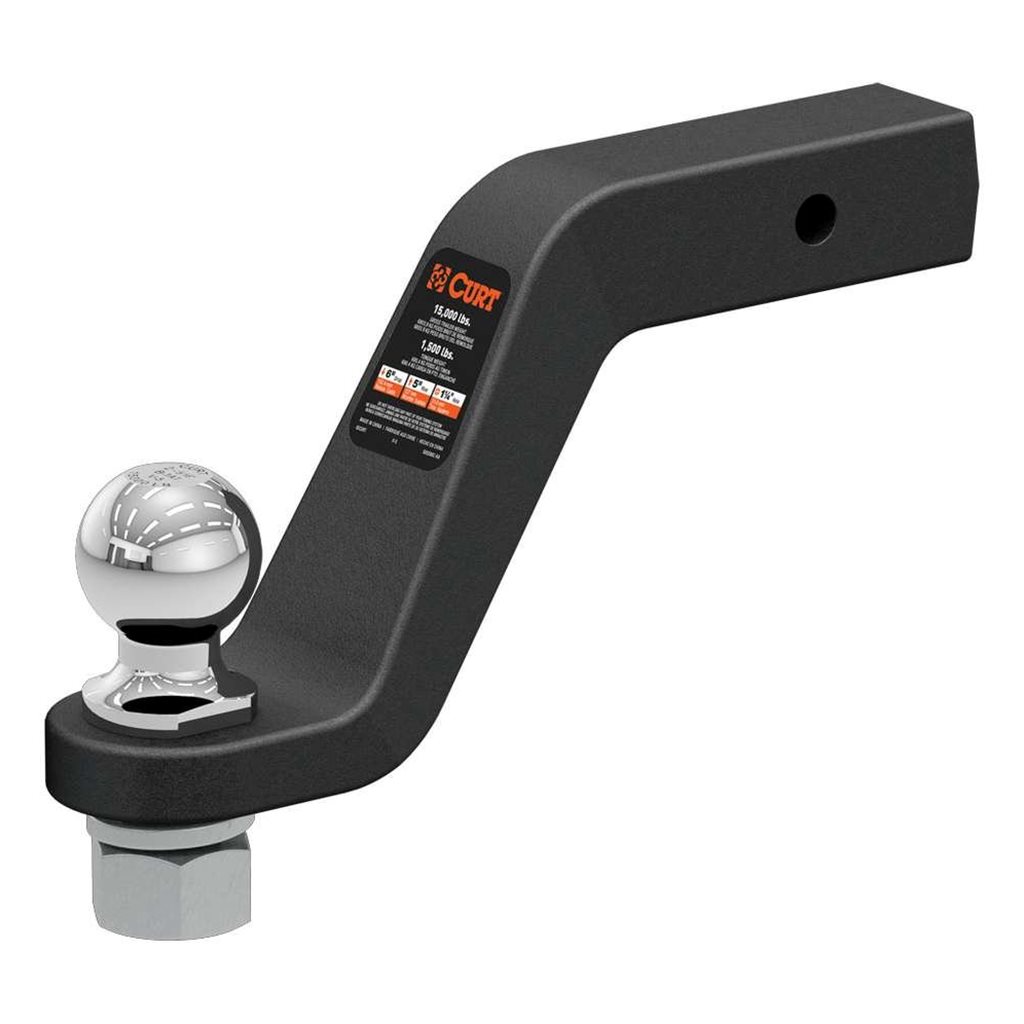 Curt Loaded Forged Ball Mount with 2-5/16" Ball (2" Shank, 15,000 lbs, 6" Drop) - 45370