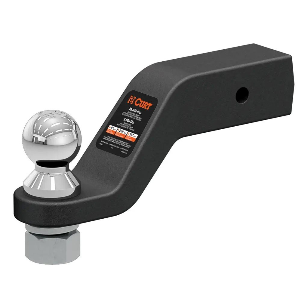 Curt Loaded Forged Ball Mount with 2-5/16" Ball (2-1/2" Shank, 20,000 lbs, 4" Drop) - 45372