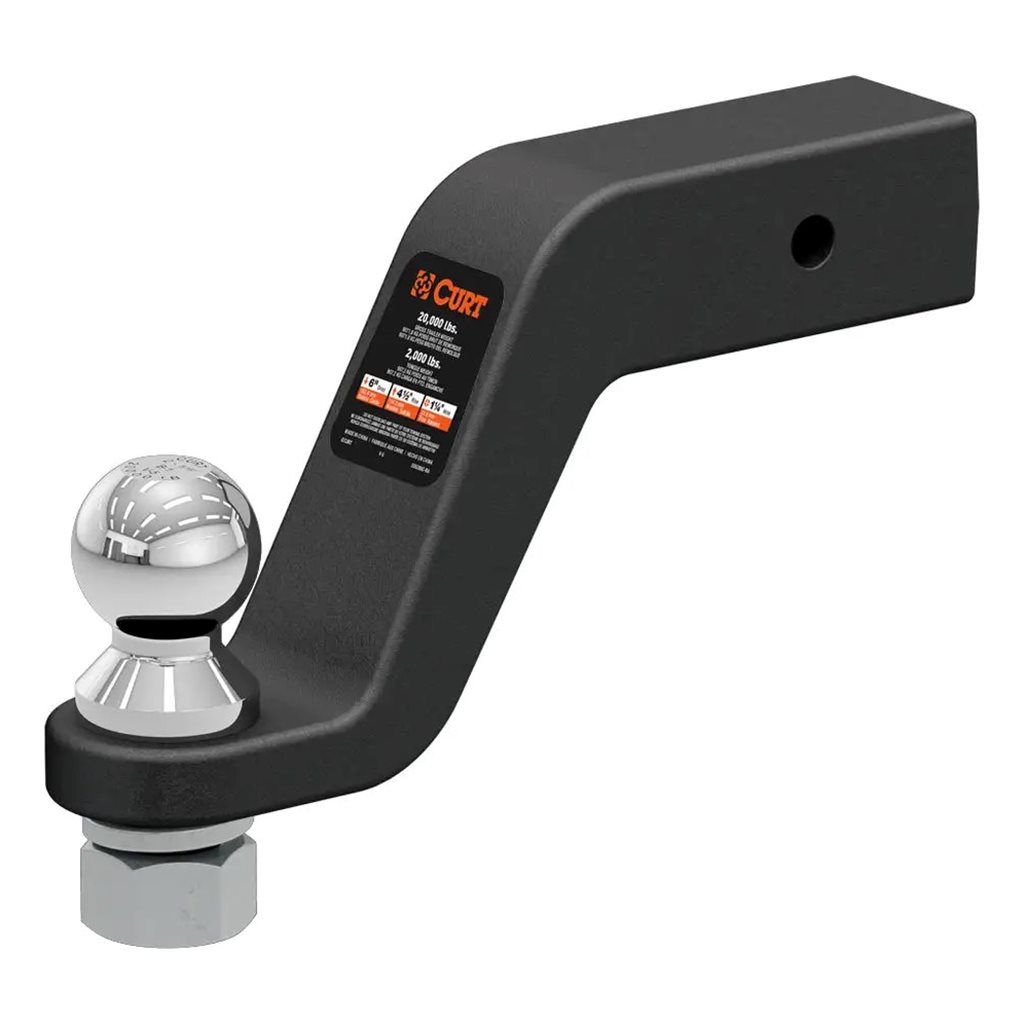 Curt Loaded Forged Ball Mount with 2-5/16" Ball (2-1/2" Shank, 20,000 lbs, 6" Drop) - 45373