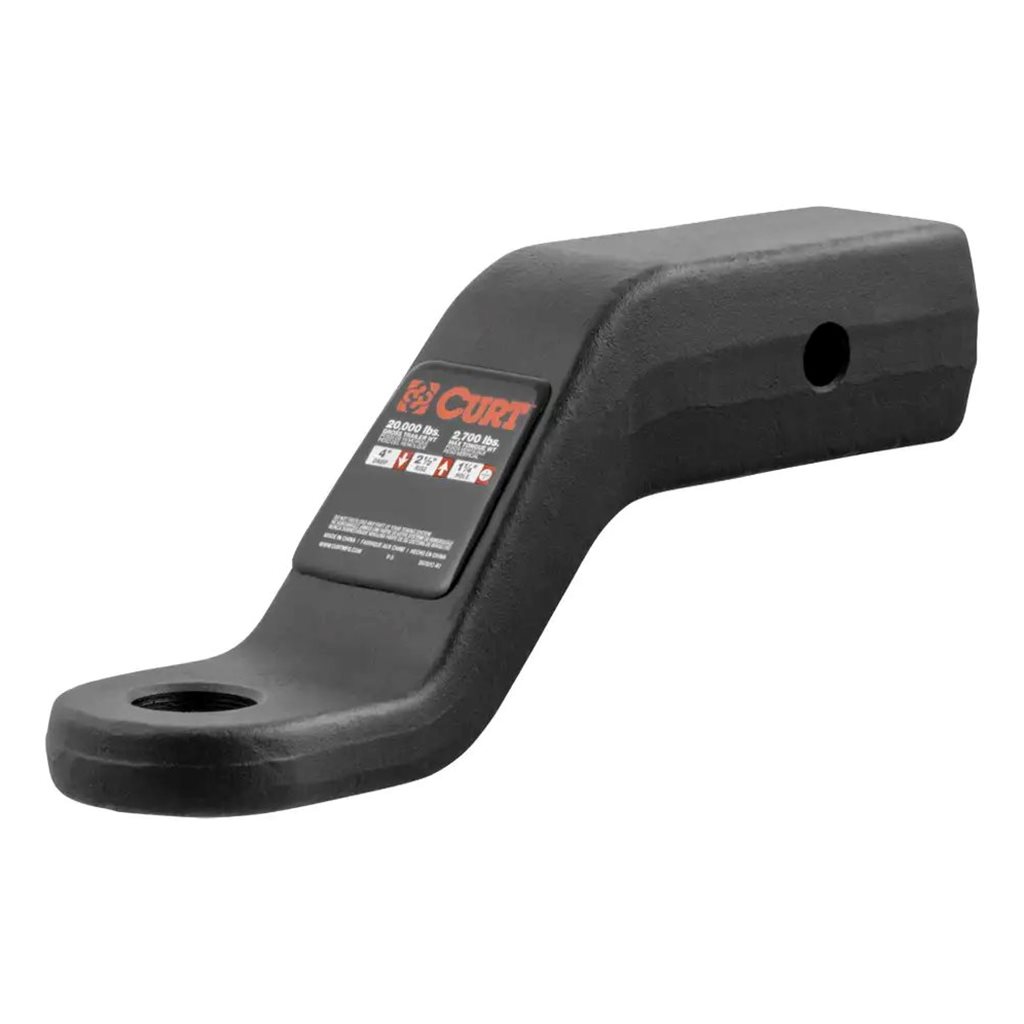 Curt Commercial Duty Forged Ball Mount (2-1/2" Shank, 20,000 lbs., 4" Drop) - 45458