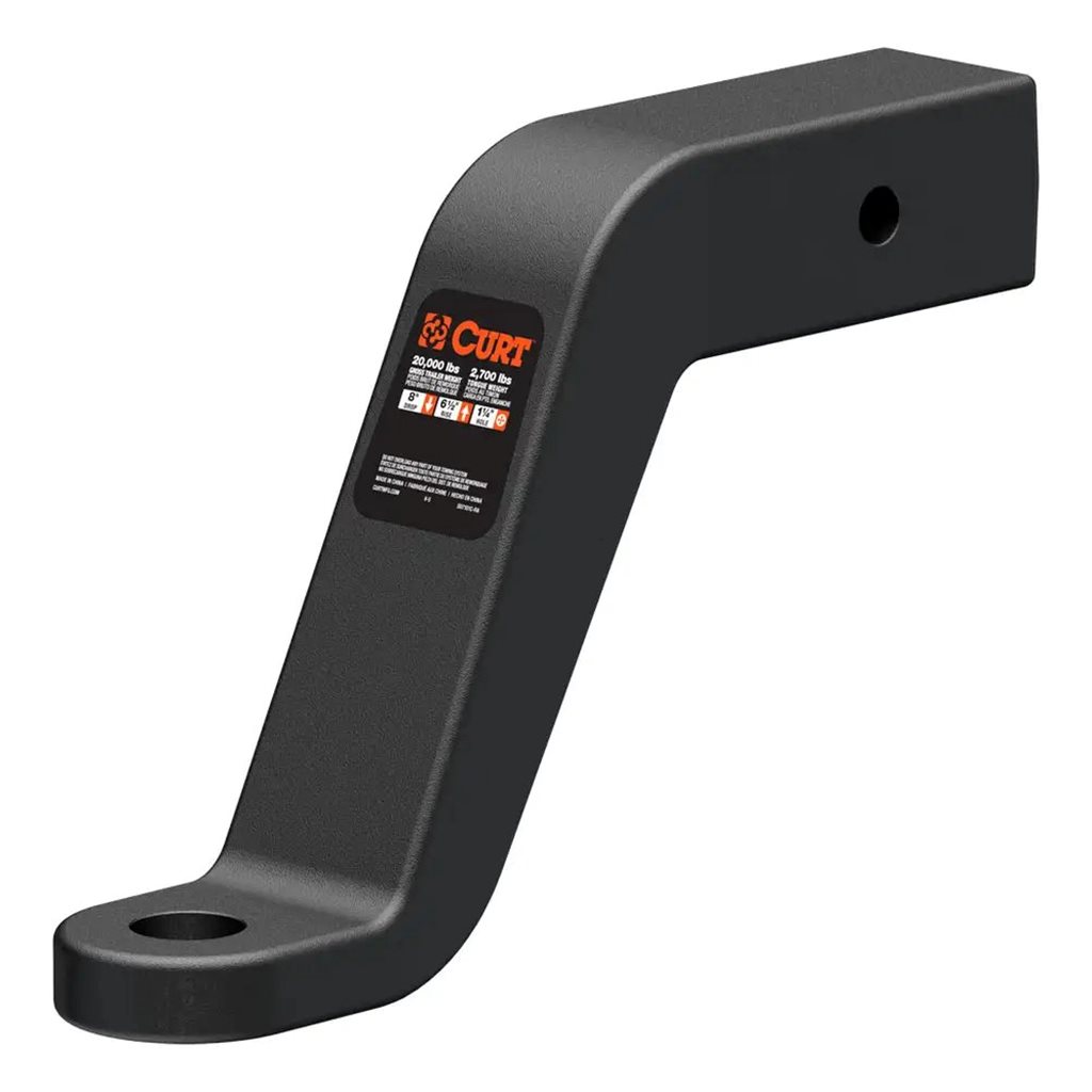 Curt Commercial Duty Forged Ball Mount (2-1/2" Shank, 20,000 lbs., 8" Drop) - 45460