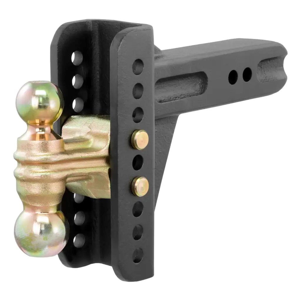 Curt Adjustable Channel Mount with Dual Ball (2-1/2" Shank, 20,000 lbs., 6" Drop) - 45902