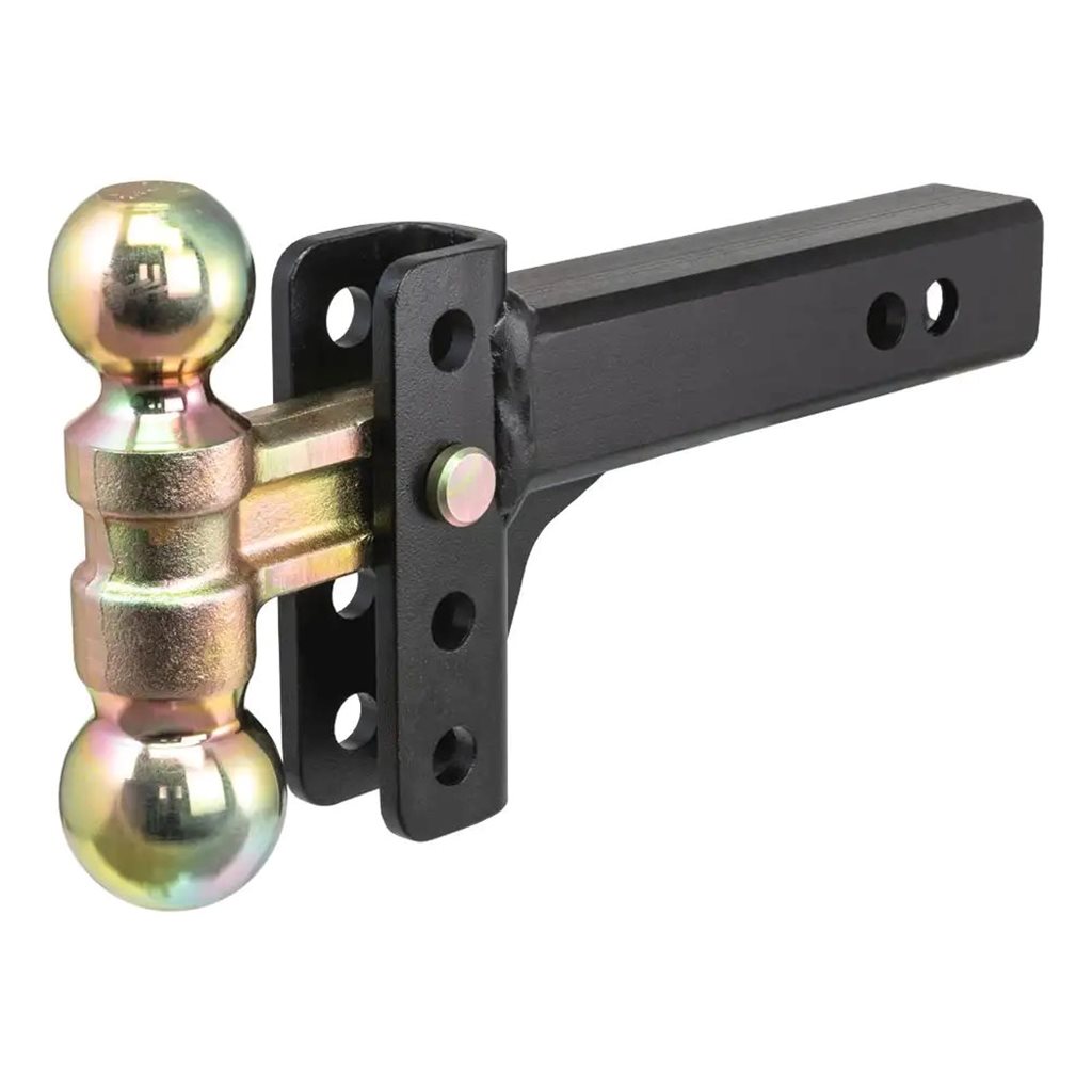 Curt Slim Adjustable Channel Mount with Dual Ball (2" Shank, 10K, 3-3/4" Drop) - 45903