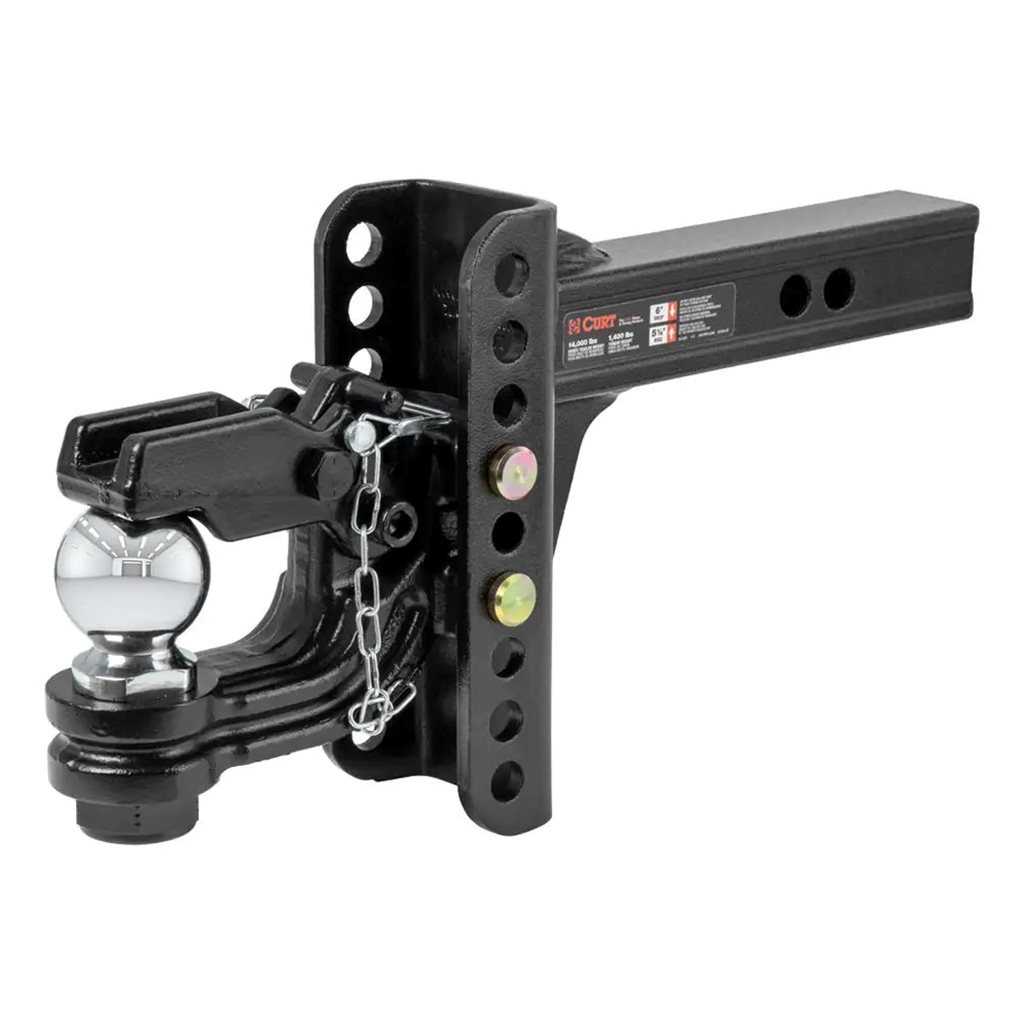 Curt Adjustable Channel Mount with 2-5/16" Ball & Pintle (2" Shank, 13,000 lbs.) - 45907