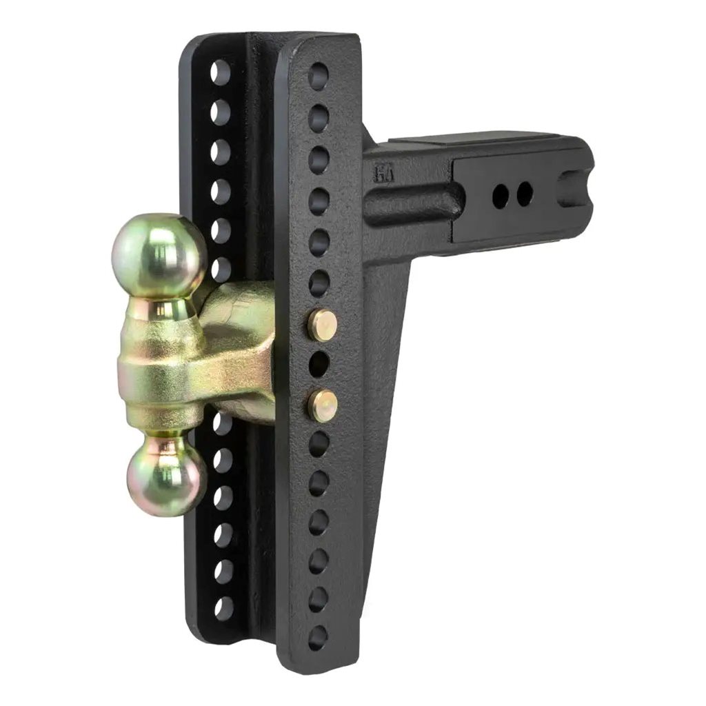 Curt Adjustable Channel Mount with Dual Ball (3" Shank, 21,000 lbs., 10-5/8" Drop) - 45928
