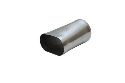 Vibrant 13171 Exhaust Pipe Adapter T304 Stainless Steel 3.5" OD to 3.5" Oval 6" L