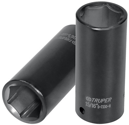 Truper 6-Point Deep Impact Sockets, Metric , 20mm Long 6-pt Impact Socket 1/2"dr