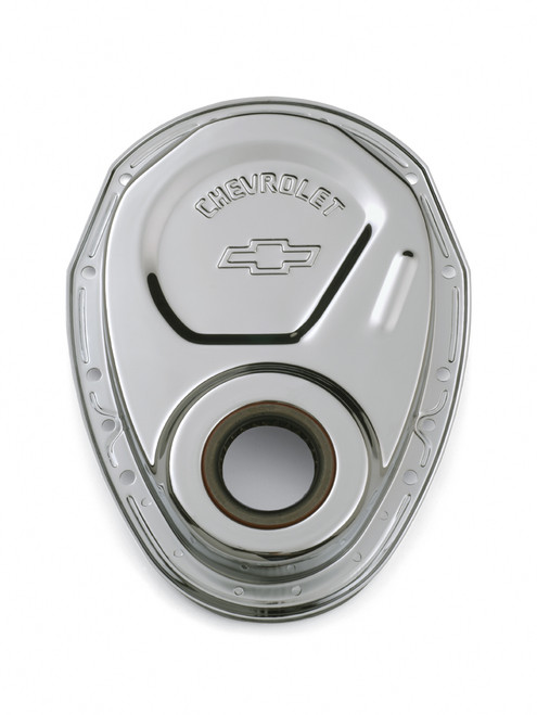 Proform 141-215 Chrome Steel Timing Chain Cover - Small Block Chevy