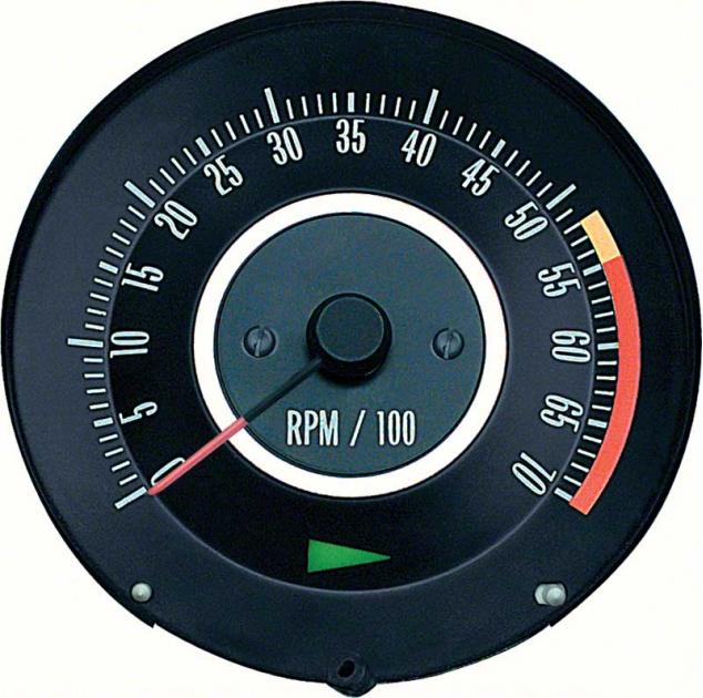 1967 Camaro, Tachometer, 5500 Red Line, 350, 396/325HP, GM Licensed