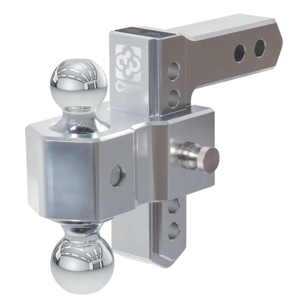 Curt AlumaLite Adjustable Aluminum Hitch with Dual Ball, 5-1/2" Drop - 45363