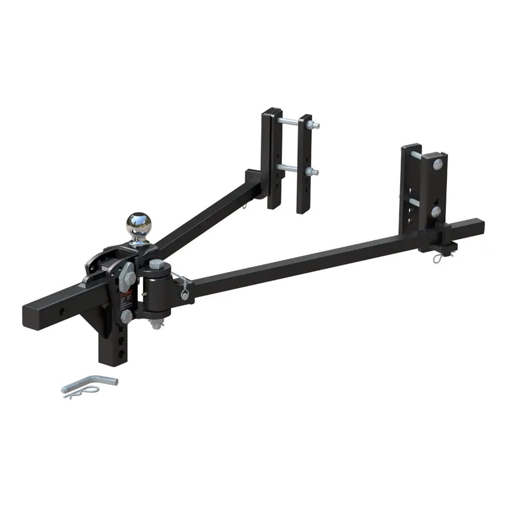 Curt TruTrack 2P Trunnion Weight Distribution Hitch with 2x Sway Control, 8-12K - 17355