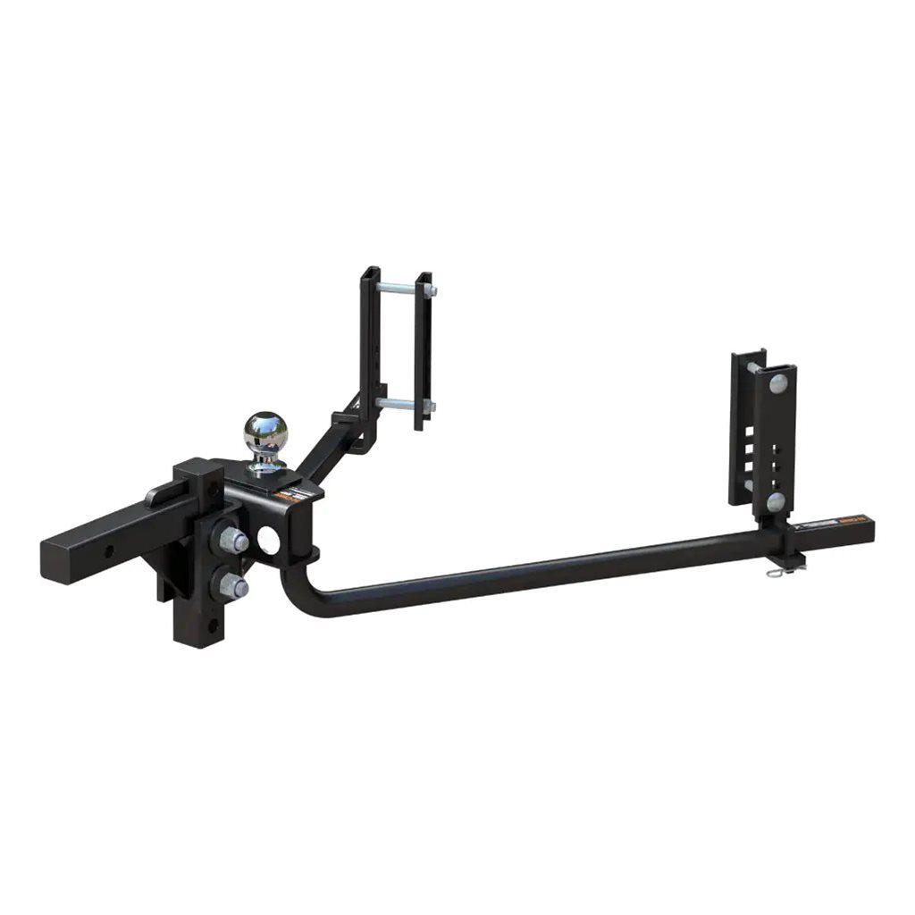 Curt TruTrack 2P Round Bar Weight Distribution Hitch with 2x Sway Control, 5-8K - 17599