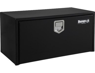 Buyers Black Steel Underbody Truck Tool Box with Paddle Latch 16 Inches Deep