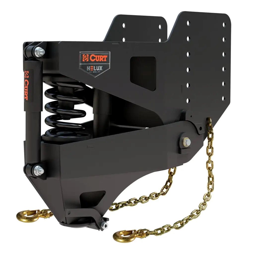 Curt Helux Coil-Spring Gooseneck Pin Box, 2,700 lbs. Pin Weight, 20,000 lbs. Capacity - 2024044574