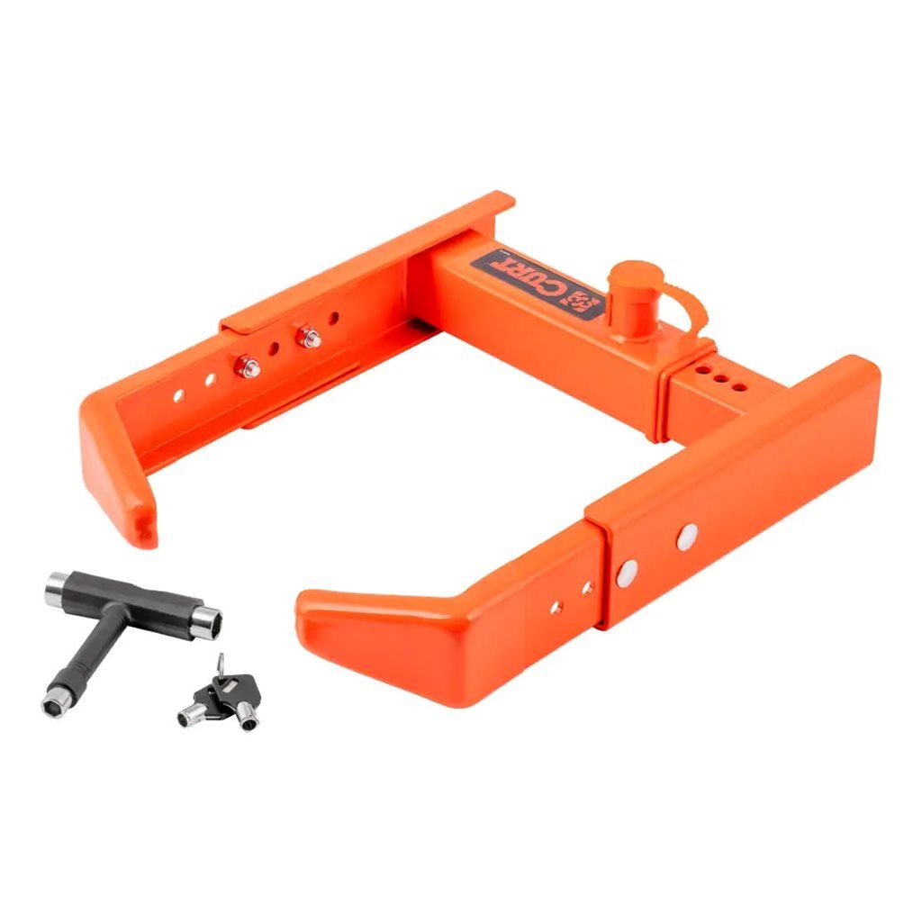 Curt Adjustable Trailer Wheel Lock, 16.5” x 6.5”-8 to 33" x 12-1/2"/R15 - 23176