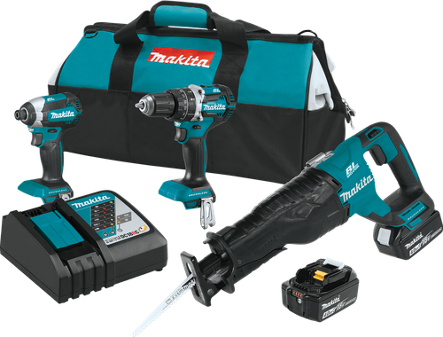 18V LXT™ Lithium-Ion Brushless Cordless 3-Pc. Combo Kit (4.0Ah), Variable speed, XT328M
