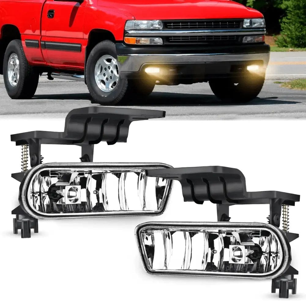 1999 2000 2001 2002 Chevy Silverado 1500 2500 2001 2002 Chevy Silverado 3500 2000 2001 2002 2003 2004 2005 2006 Chevy Suburban Tahoe Fog Light Assembly Clear Lens