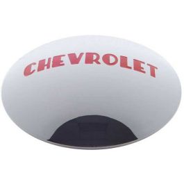 Counterpart Automotive Polished Stainless Steel "Chevrolet" Hub Caps 1947-53 Chev (1/2 Ton) Truck with red paint