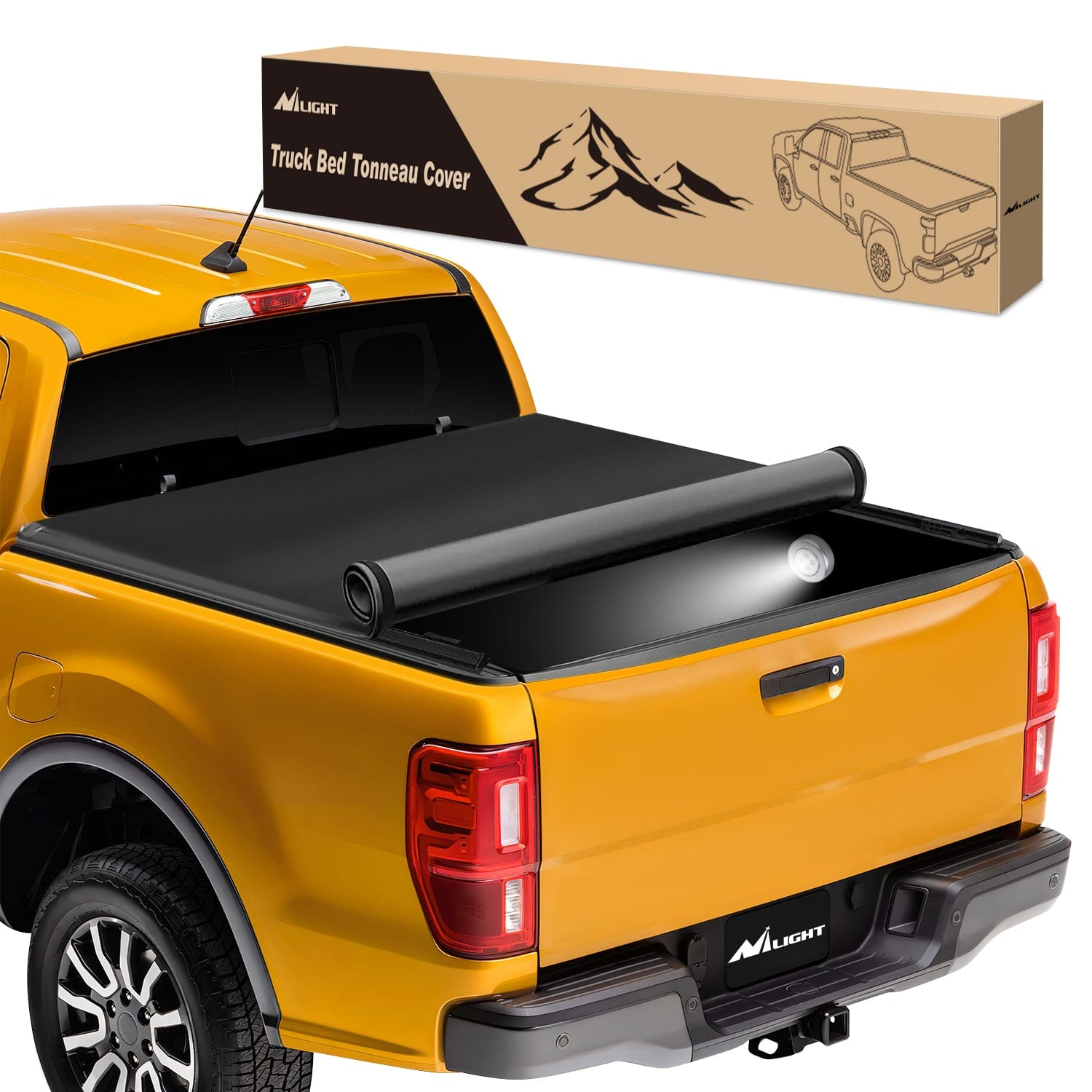 5ft Soft Roll Up Truck Bed Cover for Ford Ranger 2019 2020 2021 2022 2023