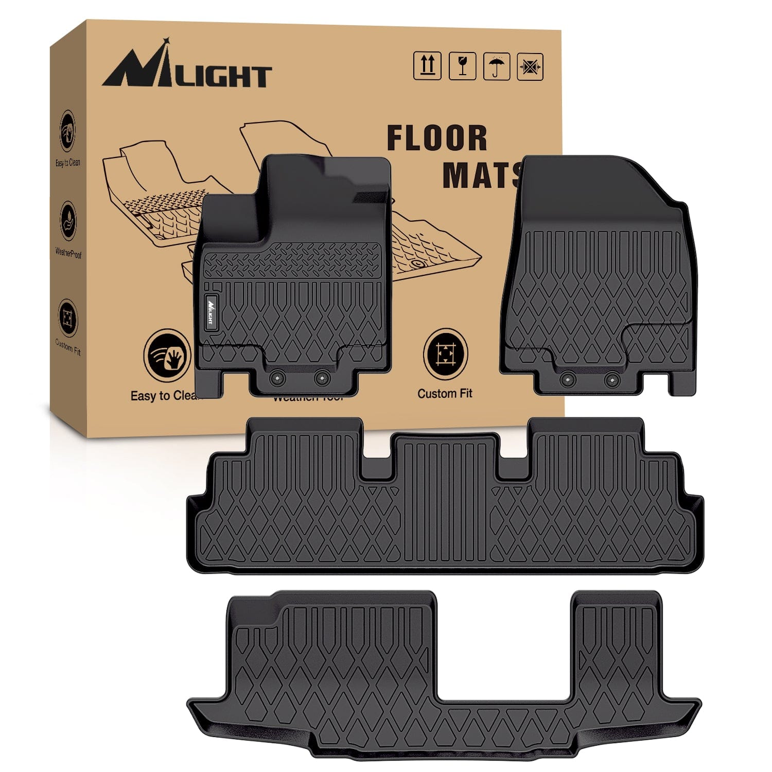 2022 2023 2024 2025 2026 Nissan Pathfinder 8 Seats 2022 2023 2024 2025 2026 Infiniti QX60 7 Seats TPE Floor Mats