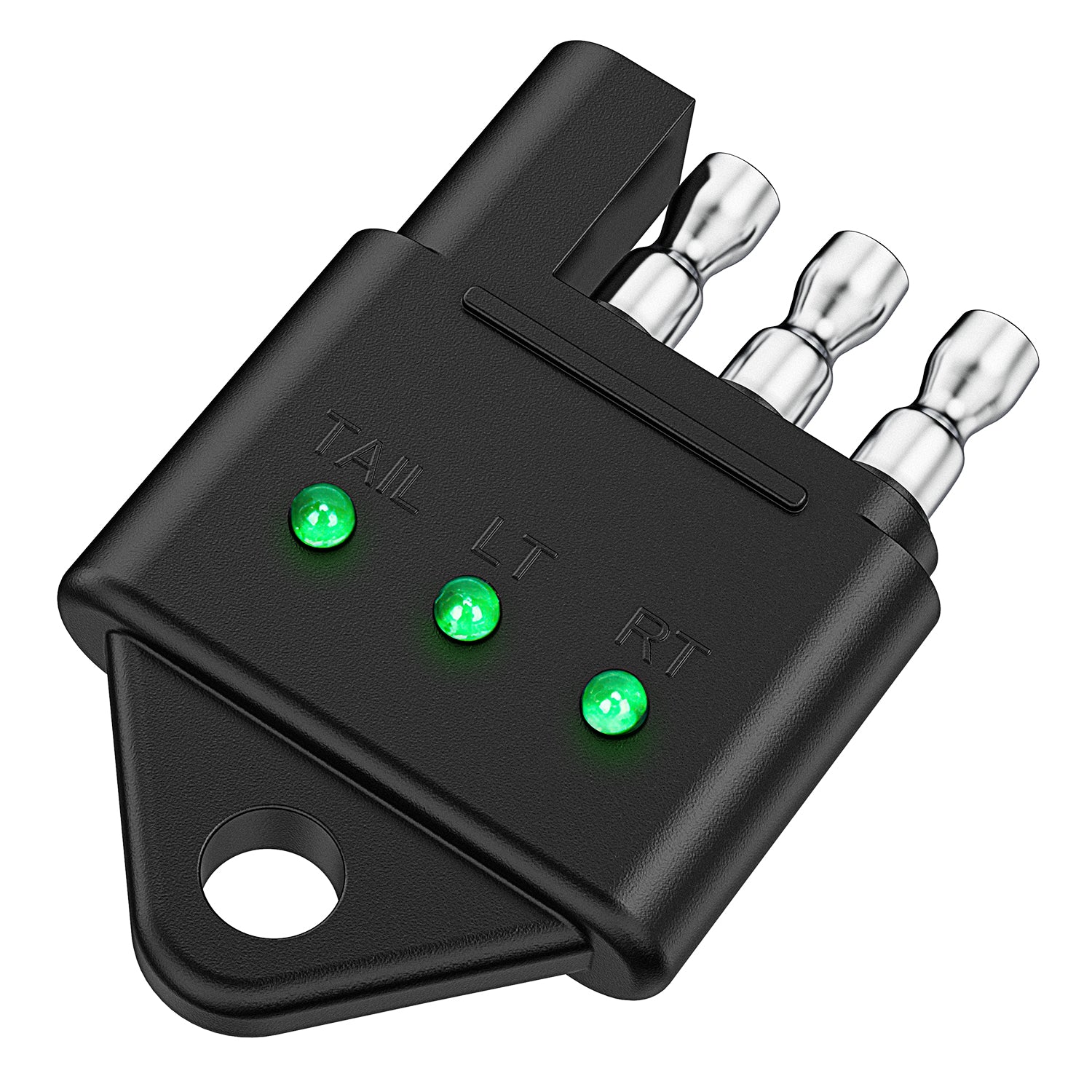 4 Way Flat Trailer Wiring Circuit Tester Male End Wire 4 Pin Test with Bright Light Indicator for Turn Signal Brake Tail Lights Trouble Shooting