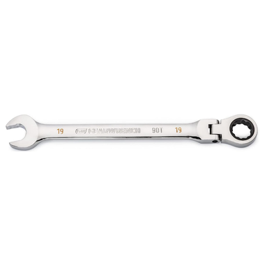 GearWrench 86719 19MM Flex Ratcheting 90T Combo Wrench