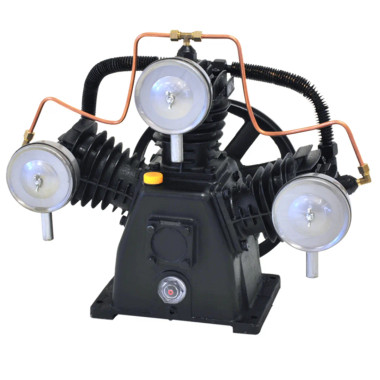EMAX 5hp 18CFM Single Stage Reciprocating Splash Lube Bare Pump with flywheel