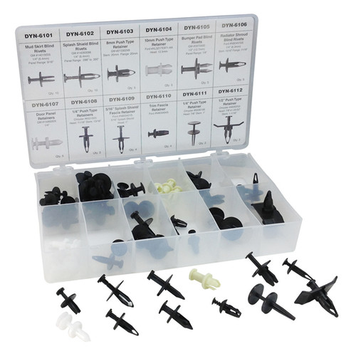 ATD Tools 60 Pc. Push-Pin Type Retainer Assortment