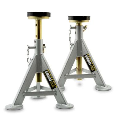 Esco 10498-PAIR Jack Stand Kit (Pair), 3 Ton Weight Capacity (Contains Flat Top Rubber Cushion Post and Axle Top Post)