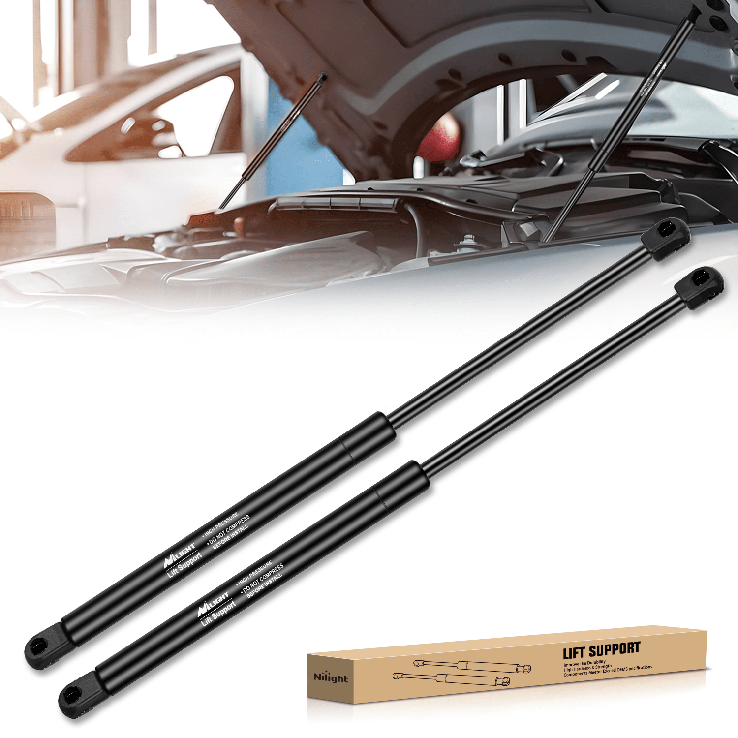 2 PCS Lift Support Struts Replacement for Lexus RX350 2010 2011 2012 2013 2014 2015 Lexus RX450h 2010 2011 2012 2013 2014 2015 Front Hood Gas Springs Shock Rods