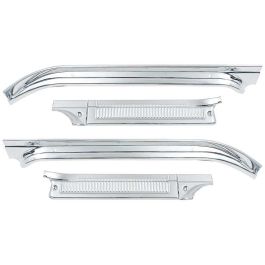OER 1973-77 Chevy, GMC Pickup, Standard Cab, Aluminum Door Sill Plates, 4 Piece Set