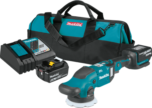 18V LXT™ Lithium-Ion Brushless Cordless 5" / 6" Dual Action Random Orbit Polisher Kit (5.0Ah), Constant speed control, XOP02T