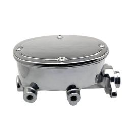 MBM Tandem Oval Chrome Aluminum Master Cylinder (Disc/ Disc)