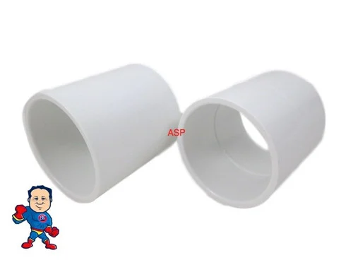2-Pack 2″ Slip x 2″ Slip PVC Coupler Fitting for Hot Tub Spa Plumbing