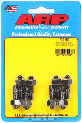 ARP 200-7601 Valve Cover Stud Kit - Black - Hex Head - 8pc - 1.170" Length SBC