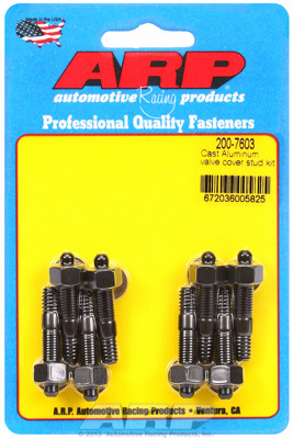 ARP 200-7603 Valve Cover Stud Kit - Black - Hex Head - 8pc - 1.500" Length SBC