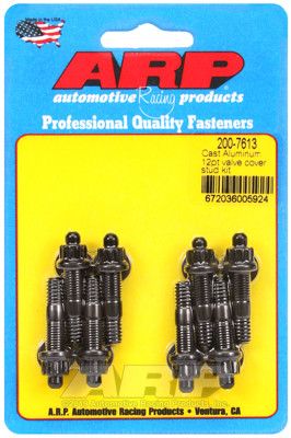 ARP 200-7613 Valve Cover Stud Kit - Black - 12PT Head - 8pc - 1.500" OAL