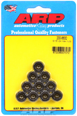 ARP 200-8632 Nuts - 5/16"-24 - Black Oxide Finish - Hex Head - 10 Pack