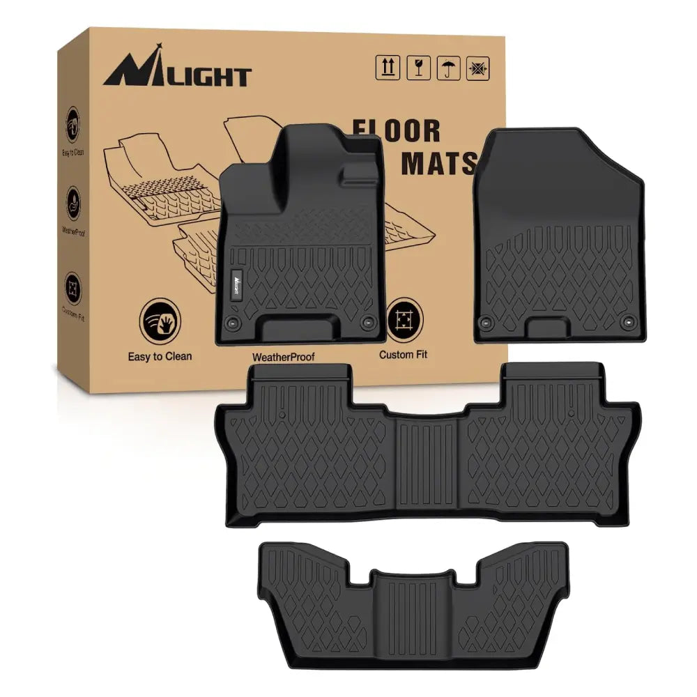 2016 2017 2018 2019 2020 2021 2022 Honda Pilot 7 Passenger TPE Floor Mats
